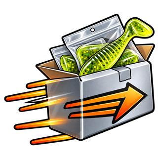 Fast bait shipping illustration